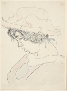 Fille avec un chapeau rose, la sœur de l