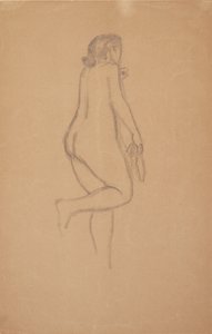 Modèle féminin debout vu de biais par derrière - Harald Giersing