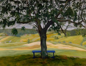 Le banc bleu