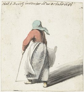 Femme marchant, vue de dos