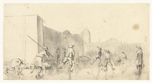Patineurs près de la Zijlpoort, Haarlem