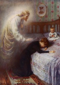 Christ le Consolateur : Jésus consolant une veuve de guerre britannique en deuil