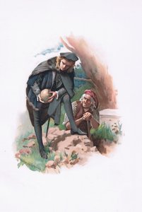 Hamlet et le fossoyeur (illustration de Hamlet) - Harold Copping
