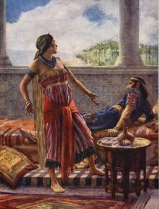 Ancien Testament : Un roi et une reine méchants - Harold Copping
