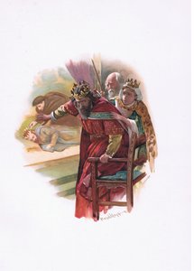 Reine Gertrude, illustration de Hamlet - Harold Copping