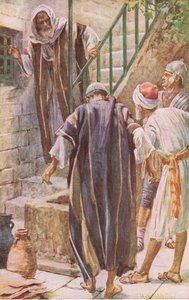 Les messagers à Pierre, illustration de Harold Copping Pictures: The Crown Series, vers 1920