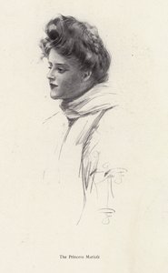 Un personnage, la comtesse Frina Mavrodin du roman, The Princess Moritza, par Percy Brebner - Harrison Fisher