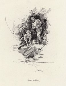 Homme et femme pêchant dans une rivière ou un ruisseau