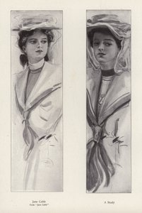 Le personnage Jane Cable du roman Jane Cable, par George Barr McCutcheon (lithographie) - Harrison Fisher