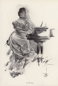 Femme jouant une chanson au piano