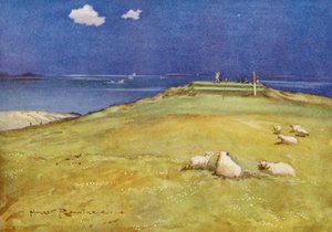 Terrains de golf : Gullane, le sixième green et le septième tee