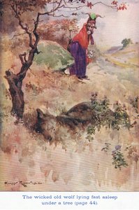 Le méchant vieux loup dormait profondément