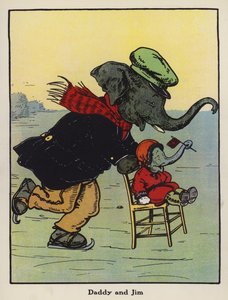 Papa et Jim (lithographie en couleur)