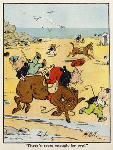 "Il y a assez de place pour deux !" (lithographie en couleur) - Harry B Neilson