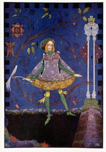 Sur la tombe du père de la princesse poussait alors un rosier - Le porcher "La Princesse et le Porcher" - dans "Contes de fées" par Hans Christian Andersen, ill. par Harry Clarke - Harry Clarke