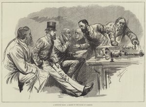 Un Point Difficile, une esquisse à la Chambre des Communes - Harry Furniss