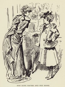 Miss Alice Havers et son modèle - Harry Furniss