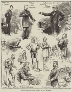 Esquisses pendant le débat de clôture à la Chambre des communes