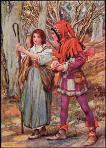 Hladgrun, Olrun et Alvit, tirés de "Wayland the Smith" dans "Northern Legends" de Raphael Tuck (lithographie couleur)