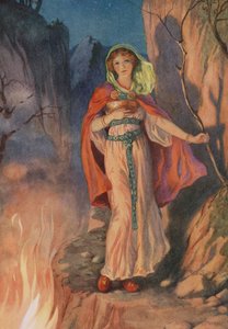 Sigyn, tirée de "The Doom of Loki and his Children" (lithographie couleur)