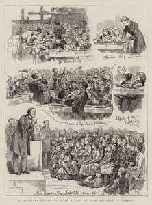 Un dîner de Noël offert par des acteurs à des enfants pauvres à Lambeth - Harry Hamilton Johnston
