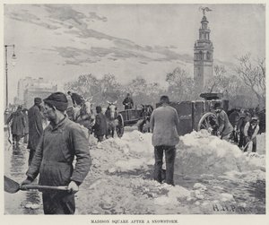 Madison Square après une tempête de neige