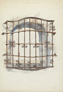 Grille en fer à la fenêtre