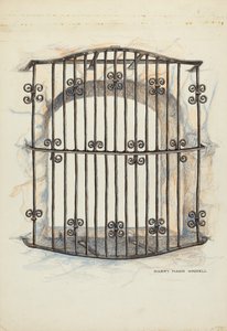 Grille en fer à la fenêtre