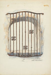 Grille en fer à la fenêtre