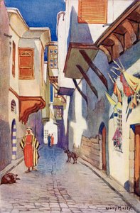 Une rue de Damas, Syrie, vers 1910, tiré de A Book of Modern Palestine par Richard Penlake pub. vers 1910