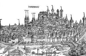 Vue de Nuremberg au 15ème siècle - Hartmann Schedel