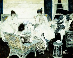 La fête du thé - Harvey T. Dunn