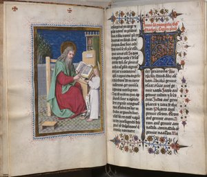 Livre des Évangiles avec Portraits des Évangélistes : Initiale décorée
