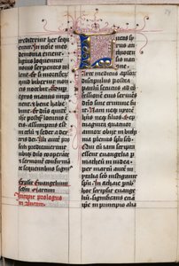 Livre des Évangiles avec Portraits des Évangélistes : Initiale décorée - Hausbuch Master