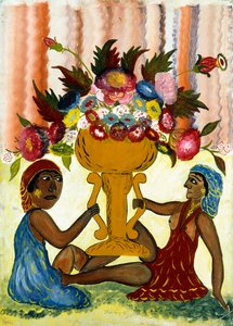 Deux prêtresses avec vase