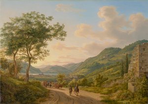 Un paysage au lac de Côme - Heinrich Adam