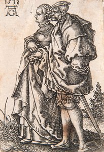 De la série Les Petits Danseurs de mariage, 1538 - Heinrich Aldegrever