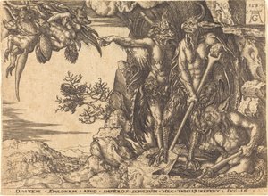 Le riche emporté par le diable - Heinrich Aldegrever