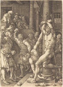 Les deux anciens lapidés par le peuple - Heinrich Aldegrever