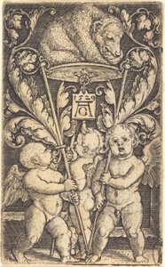 Trois cupidons et un ours - Heinrich Aldegrever