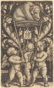 Trois cupidons et un ours, 1529 - Heinrich Aldegrever