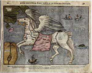 Asia Secunda Pars Terrae in Forma Pegasi - Heinrich Bünting