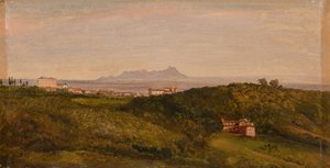 Heinrich Bürkel - Vue sur le Monte Circeo. Vers 1853 - Heinrich Burkel