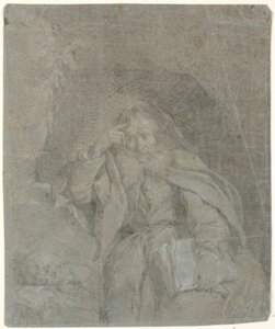 Saint Jérôme méditant dans sa grotte - Heinrich Dittmers