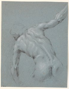 Modèle masculin penché en avant, vu de dos - Heinrich Dittmers