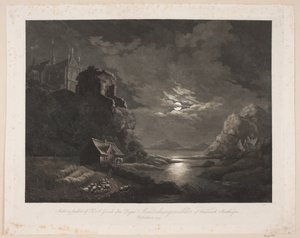 Paysage fluvial au clair de lune - Heinrich Grosch