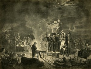 Bivouac de Napoléon sur le champ de bataille de Wagram pendant la nuit du 5-6 juillet 1809 - Heinrich Guttenberg