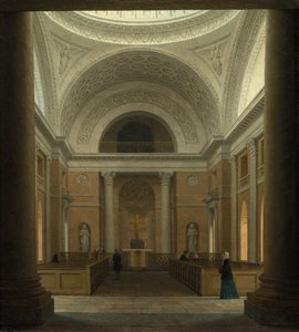 La Slotskirken de Christiansborg, Copenhague, vers les années 1850