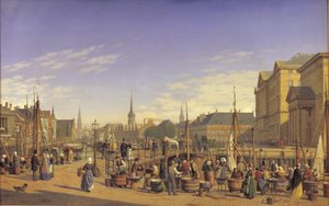 Vue de Gammel Strand vers Christiansborg - Heinrich Hansen