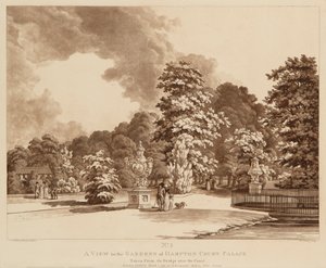 Vue des jardins du palais de Hampton Court